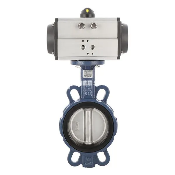 Valvola a farfalla wafer con attuatore pneumatico